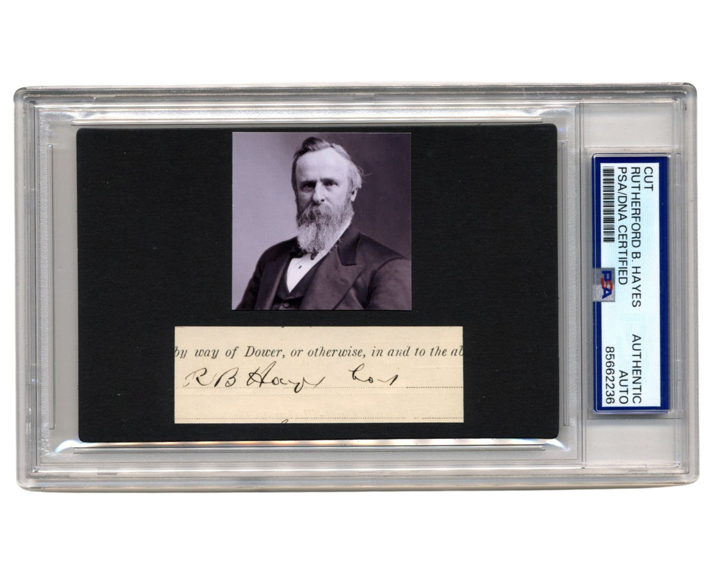 President Rutherford B. Hayes Signed Cut Display PSA Auto