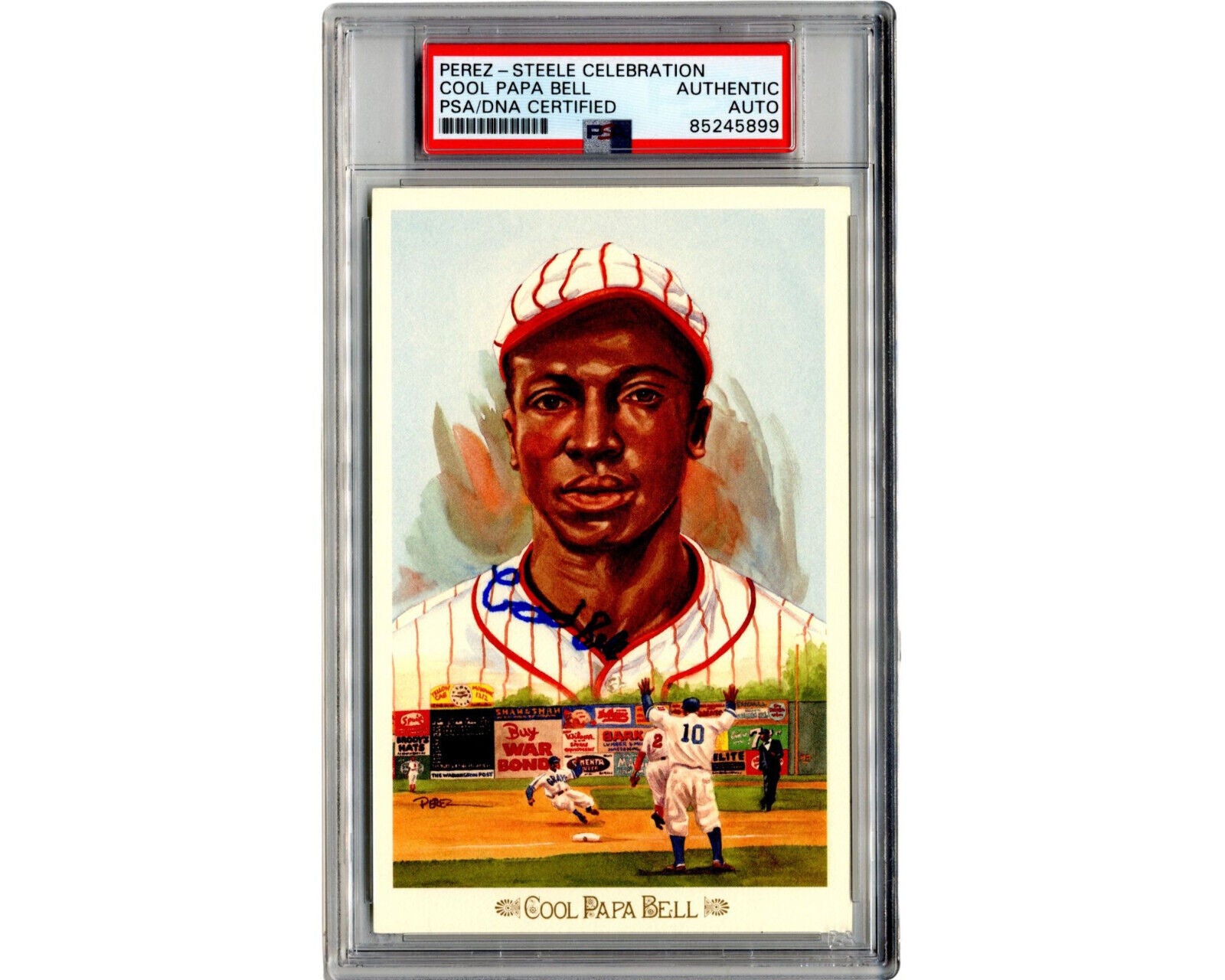 Cool Papa Bell Signed Perez Steele Card PSA/DNA Authentic Auto
