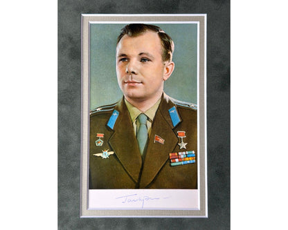 Yuri Gagarin Worn Vostok 1 Space Suit & Signed Postcard. Incredible Provenance