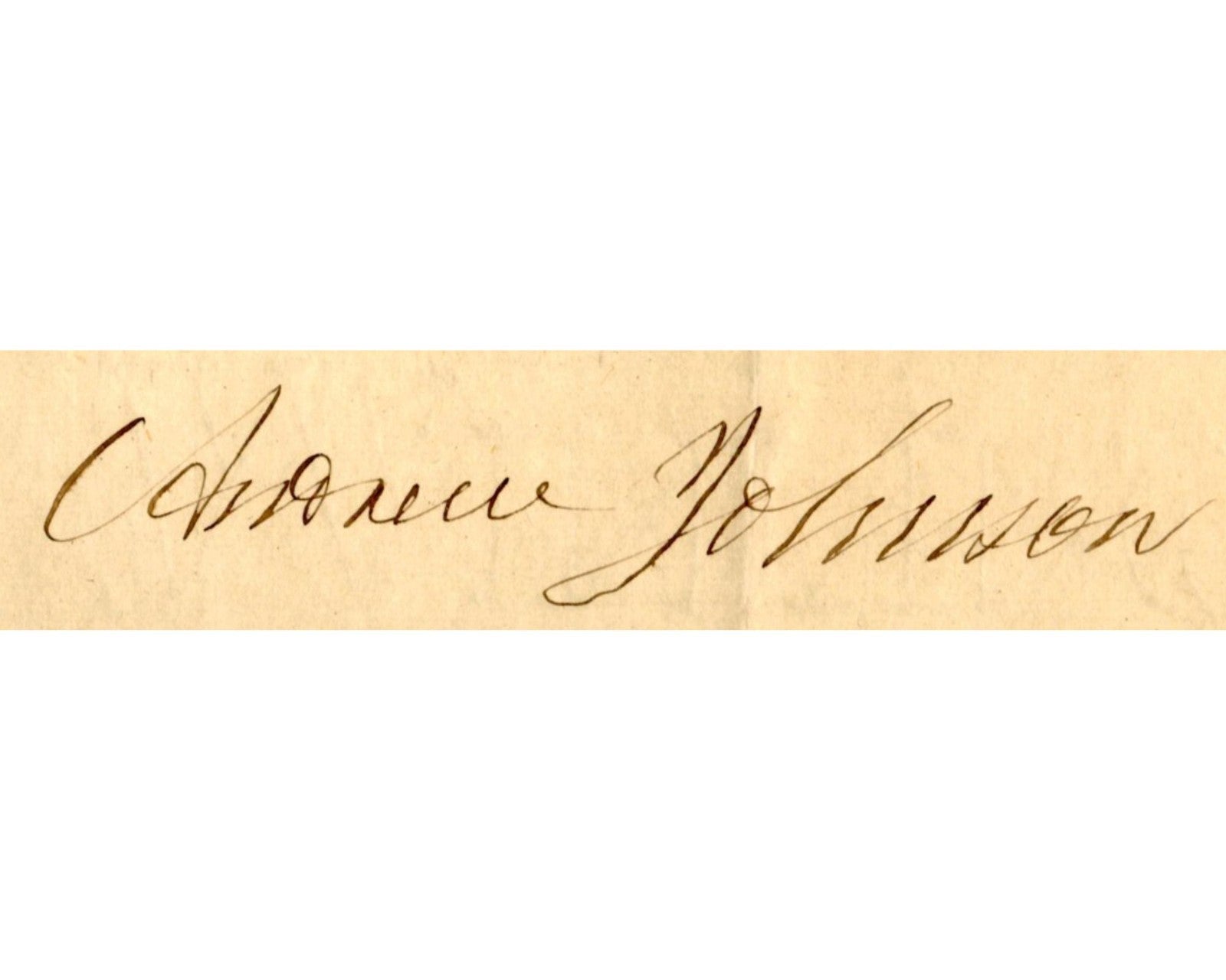 President Andrew Johnson Boldly Signed Cut Autograph, Likely as Pres! PSA Auto