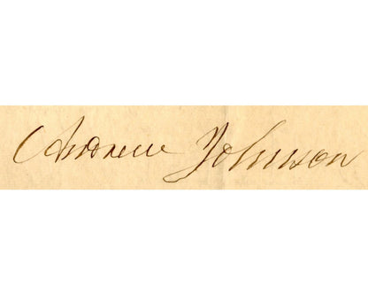 President Andrew Johnson Boldly Signed Cut Autograph, Likely as Pres! PSA Auto