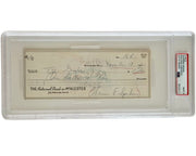 Warren Spahn Signed Auto Autograph Check PSA Mint 9 Authentic HOF BRAVES