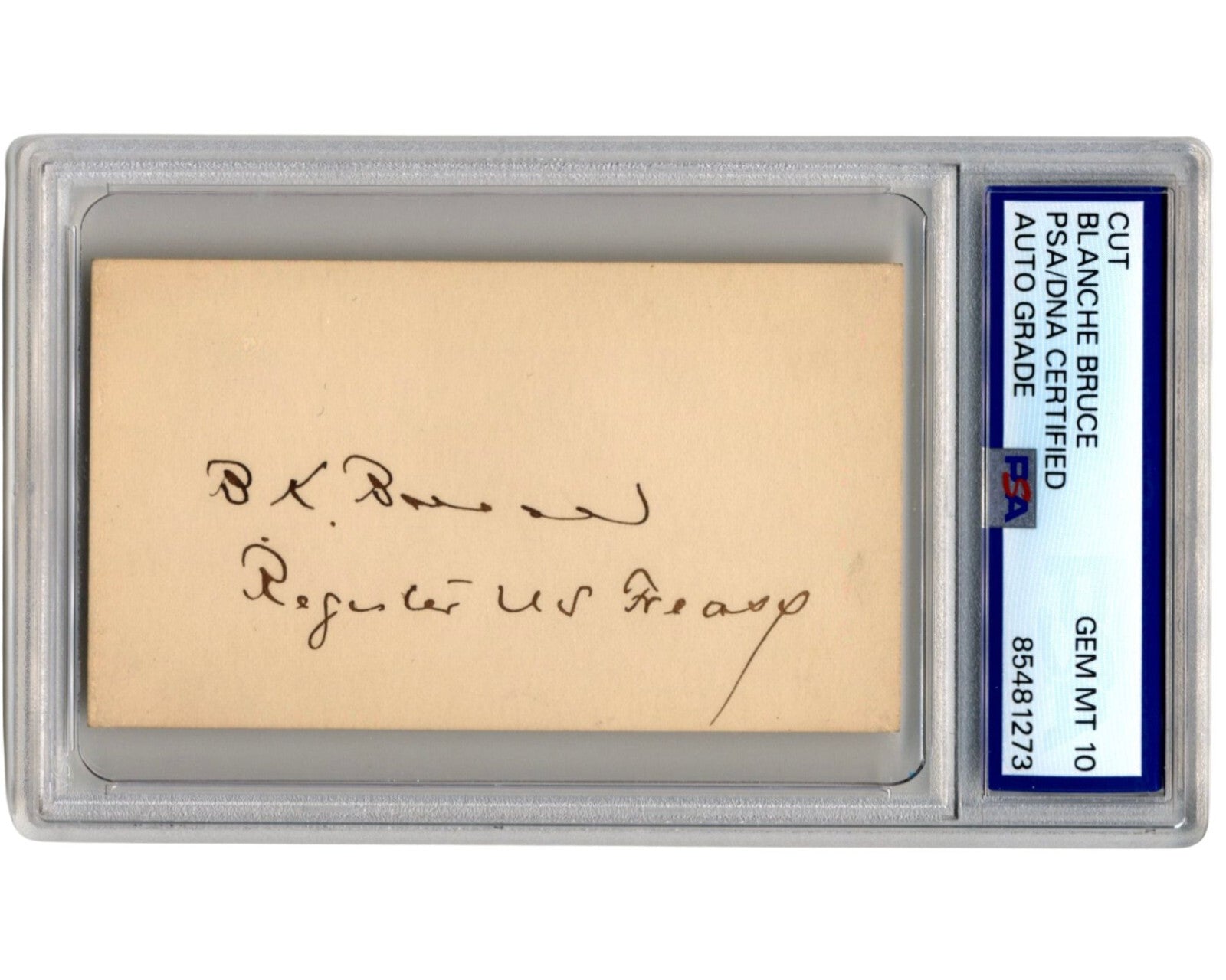 First African American Senator BLANCHE K. BRUCE PSA Gem Mint 10 - Civil Rights!