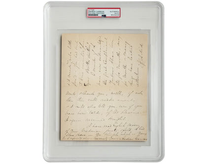 Andrew Carnegie Sends Inscribed Presentation Copy Book w/ Signed Letter PSA Auto