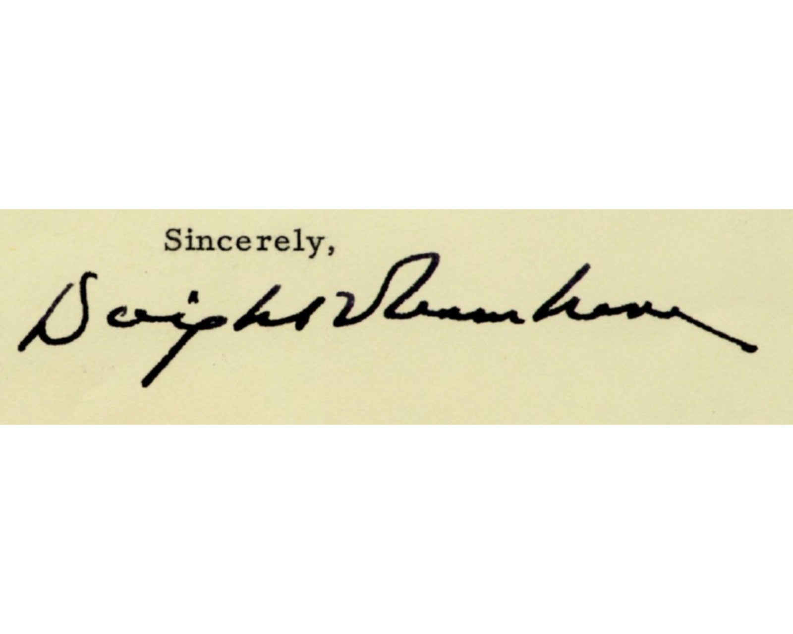 President Dwight Eisenhower Signed Letter PSA Gem Mint 10 Gettysburg Letterhead