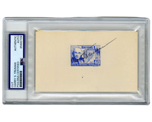 President Harry Truman Signed Brazilian Commemorative Stamp PSA Auto