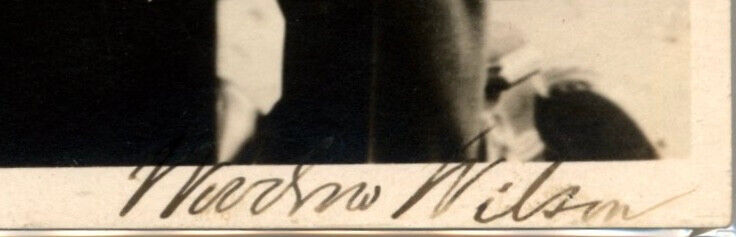 Rare President Woodrow Wilson Signed Real Photo Postcard PSA - Forbes Collection