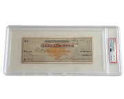 President Benjamin Harrison Signed Check PSA/DNA NM 8 Gorgeous Autograph