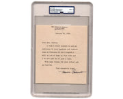 Eleanor Roosevelt Signed Letter PSA Mint 9 Auto President FDR's Wife