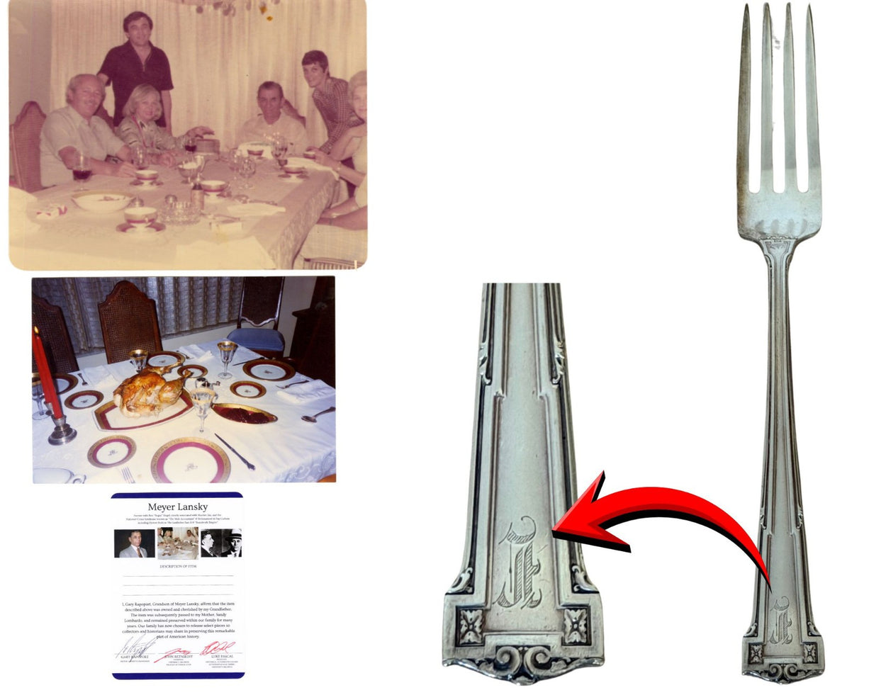 Meyer Lansky's "L" Monogrammed Fork! Ex. Lansky Grandson