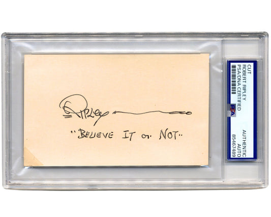 Robert Ripley "Ripleys Believe it or Not" Signed Cut PSA Auto - Unique!