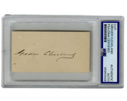 President Grover Cleveland Signed Card PSA Auto - Gorgeous!