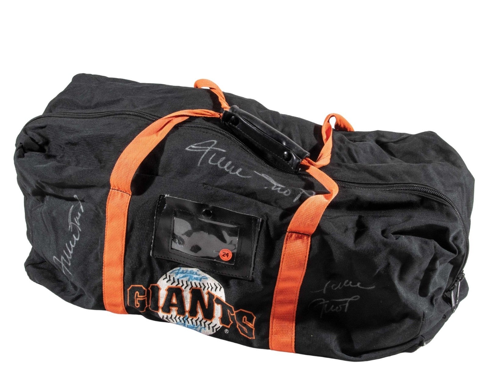 Willie Mays Owned, Used & Signed 7x SF Giants Equipment Bag! Ex. Mays Estate