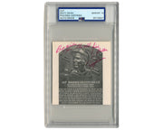 Dizzy Dean Signed HOF Plaque Cut PSA Gem Mint 10 Auto "From the Old Fire Baller"