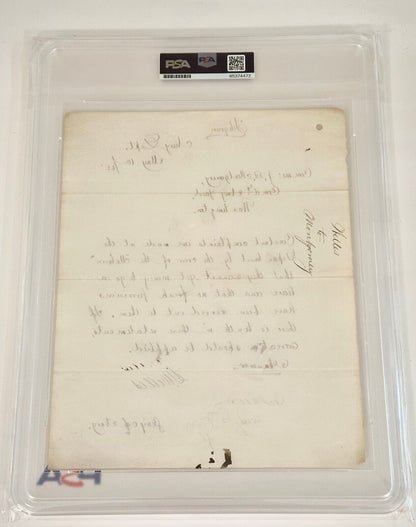 Lincoln's Sec. Navy GIDEON WELLES PSA Signed Civil War Telegram -Navy Complaints