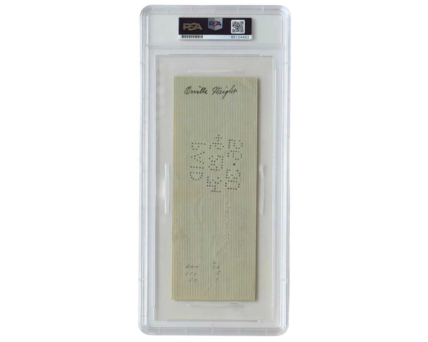 Aviator Orville Wright 2x Signed Check PSA Auto - Rare When Signed Twice!