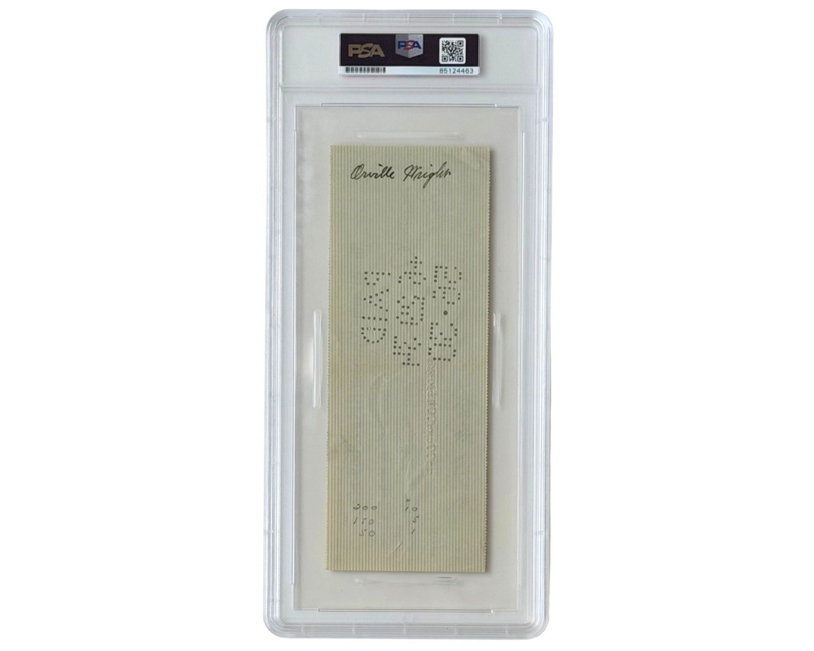 Aviator Orville Wright 2x Signed Check PSA Auto - Rare When Signed Twice!