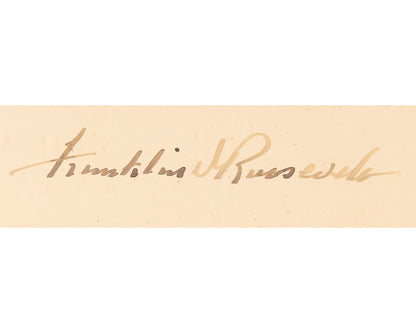 President Franklin Roosevelt Signed Harris & Ewing Photograph PSA Auto
