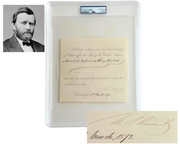 US Grant signed document