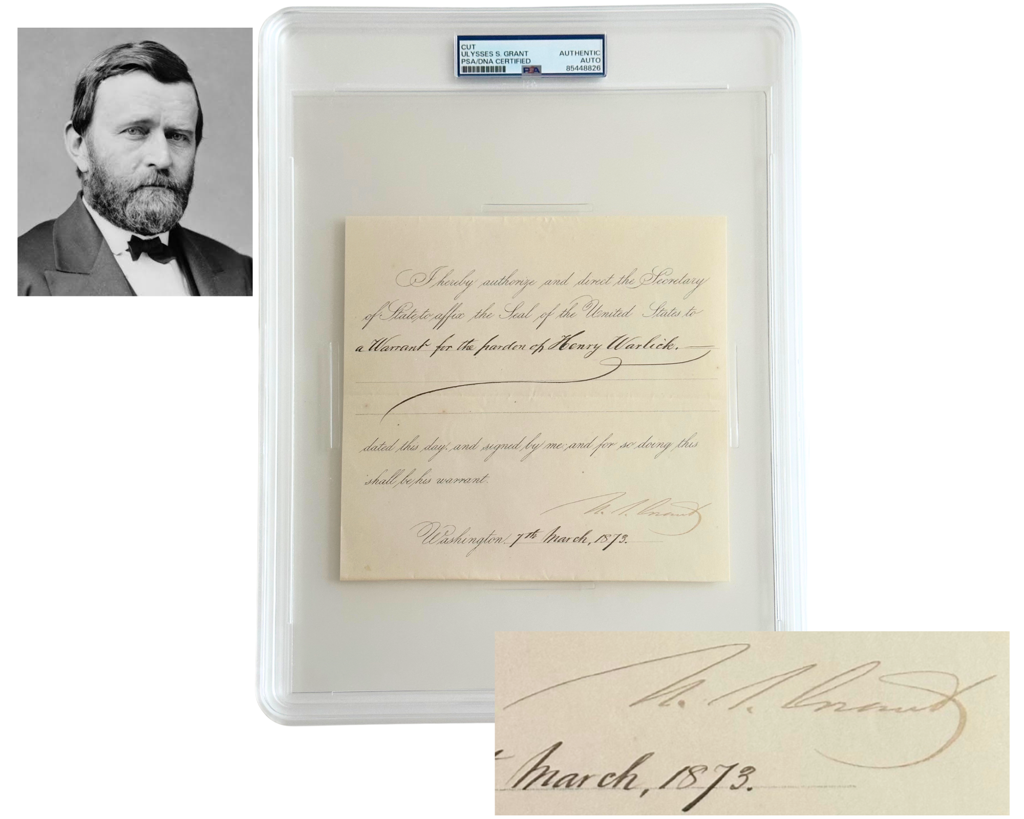 US Grant signed document