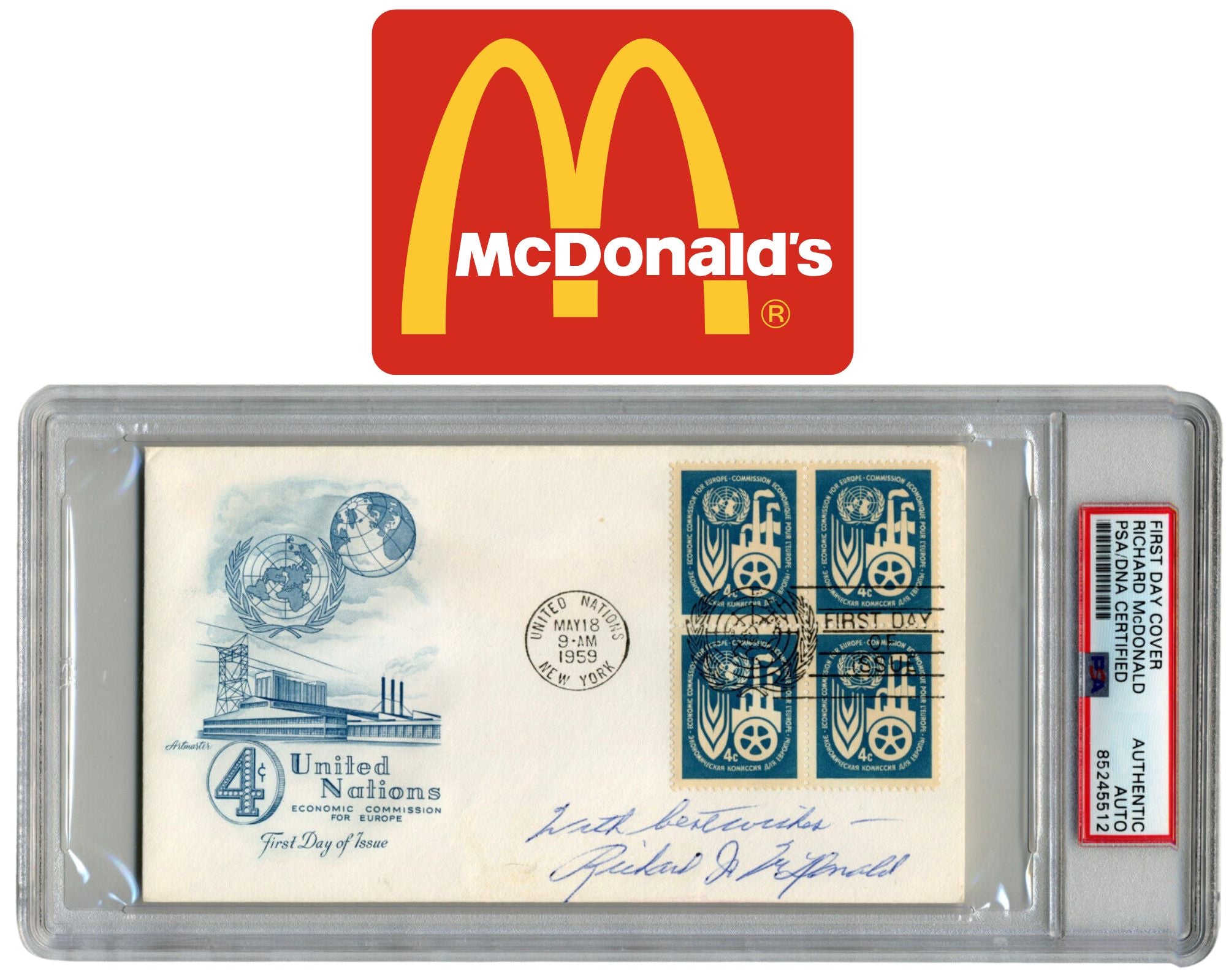 Richard Mcdonald FDC and Mcdonalds logo